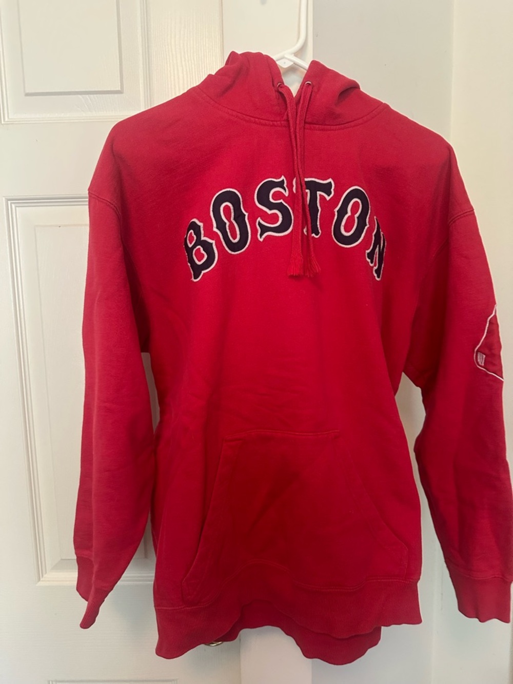 Boston Red Pullover Hoodie - Red Hooded Sweatshirt